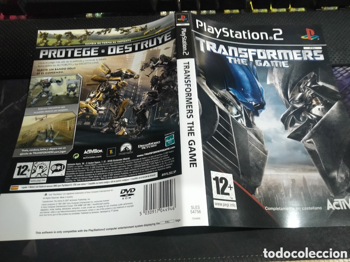 Videojuegos y consolas: Car&aacute;tula Transformers the Game ps2 - Foto 1