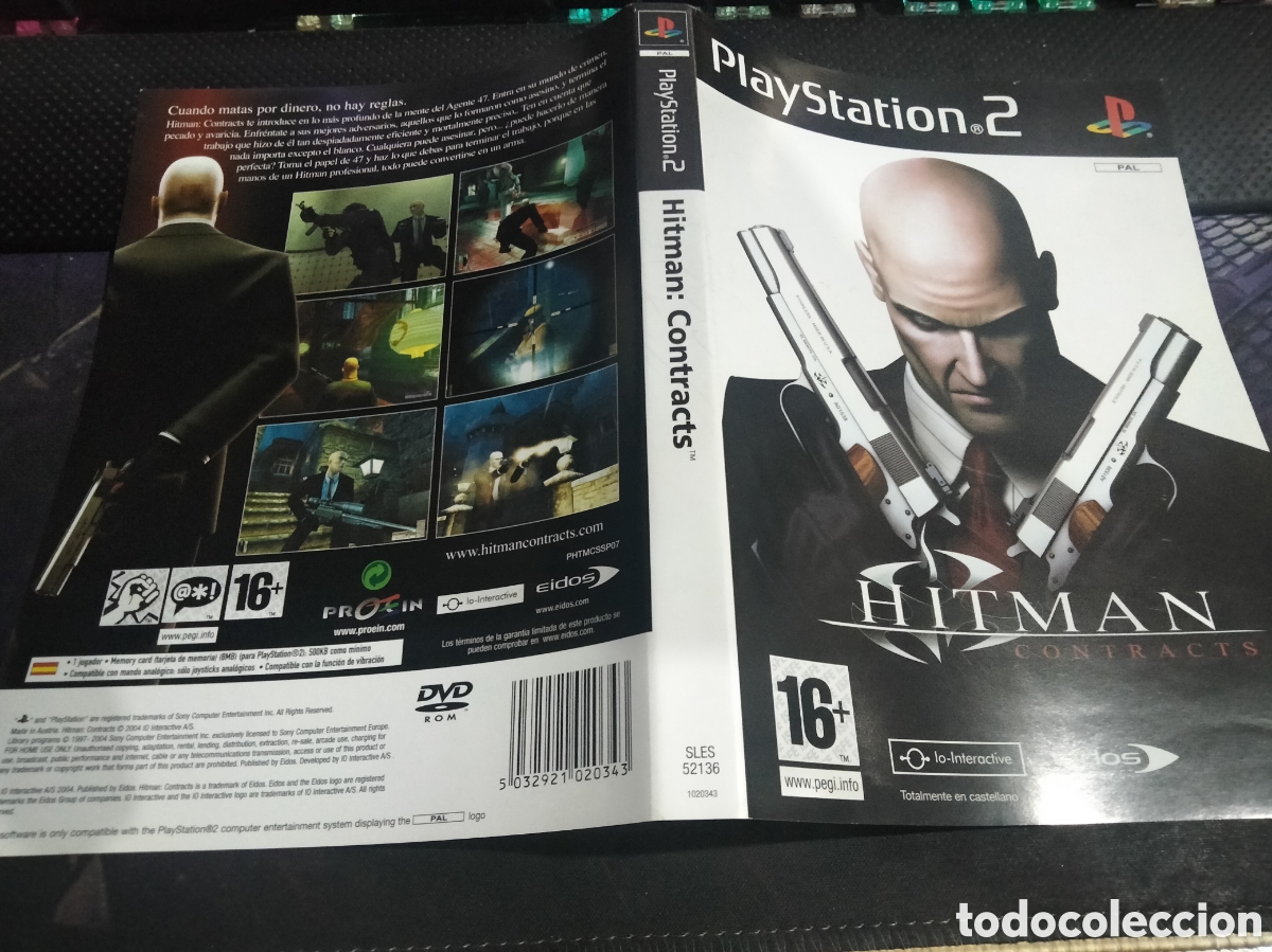 Videojuegos y consolas: Car&aacute;tula Hitman contracts ps2 - Foto 1