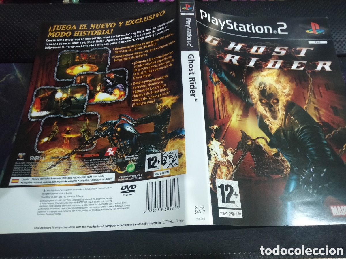 Videojuegos y consolas: Car&aacute;tula Ghost rider ps2 - Foto 1