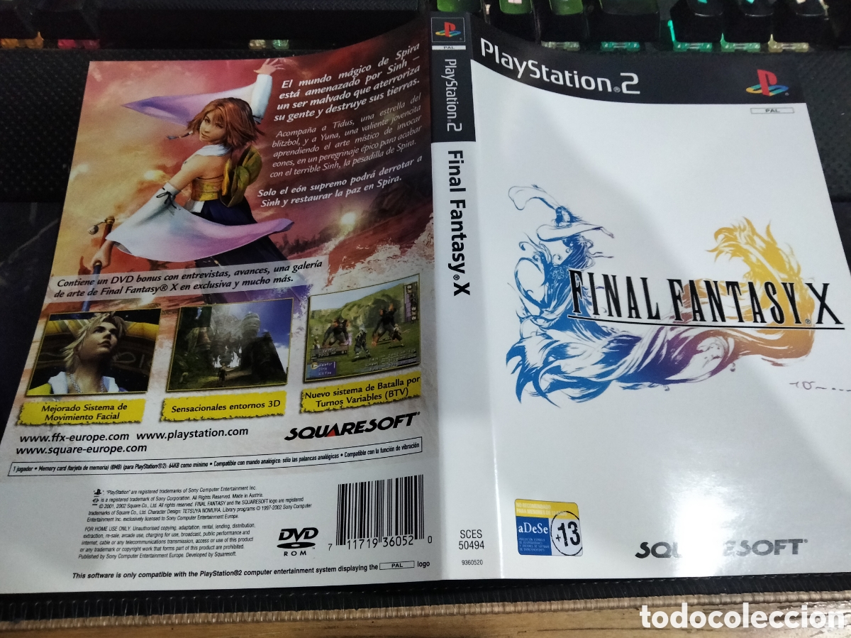 Videojuegos y consolas: Car&aacute;tula final fantasy x ps2 - Foto 1