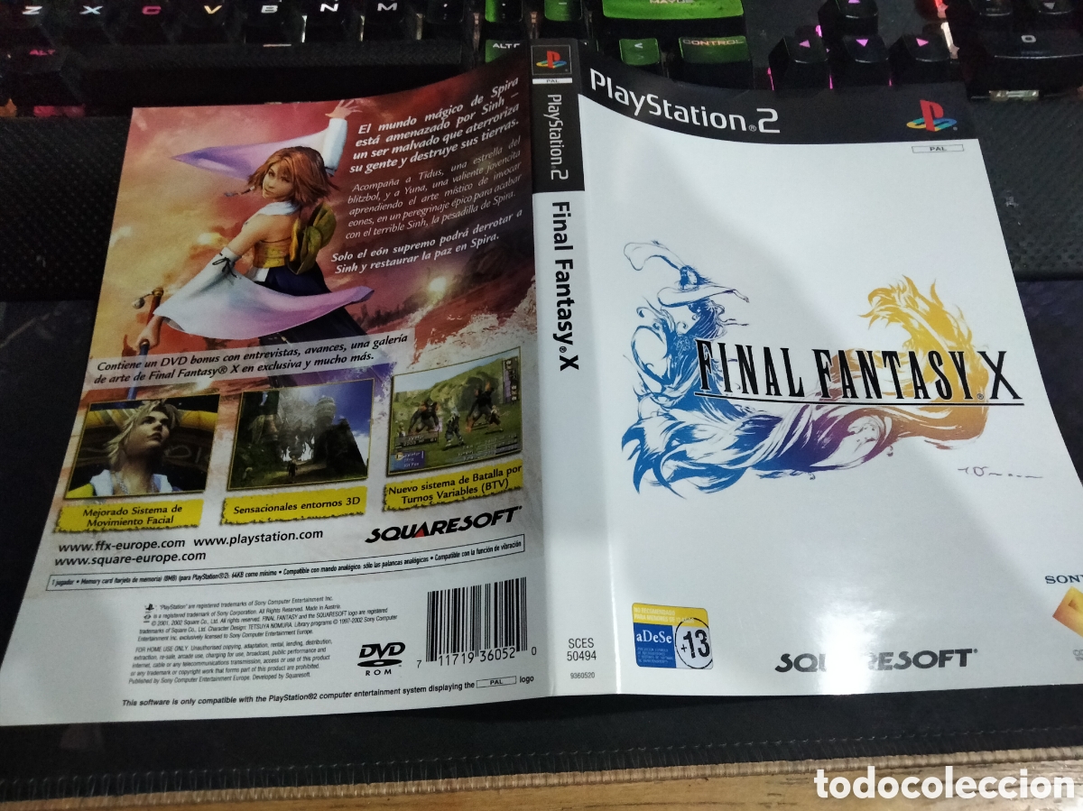 Videojuegos y consolas: Car&aacute;tula final fantasy x ps2 - Foto 1