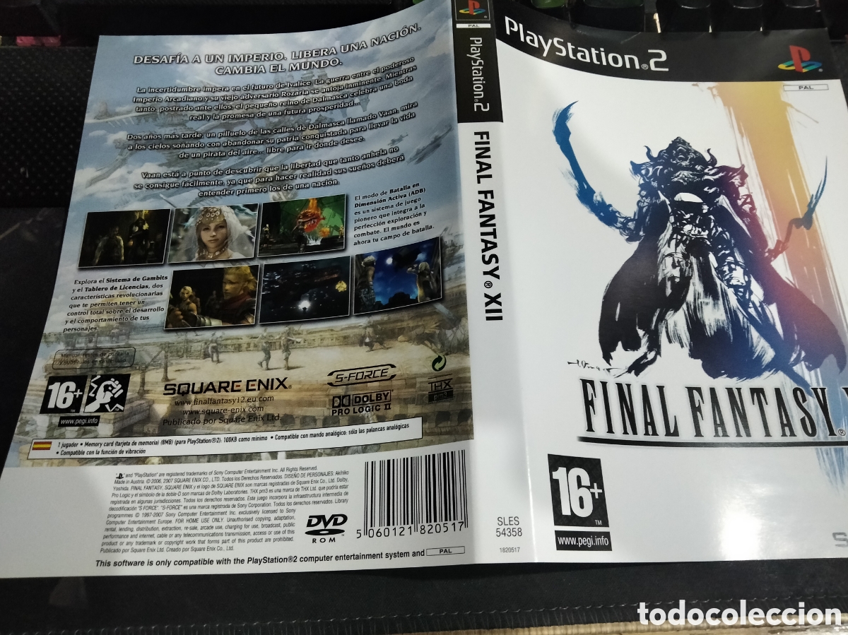 Videojuegos y consolas: Car&aacute;tula final fantasy xii ps2 - Foto 1