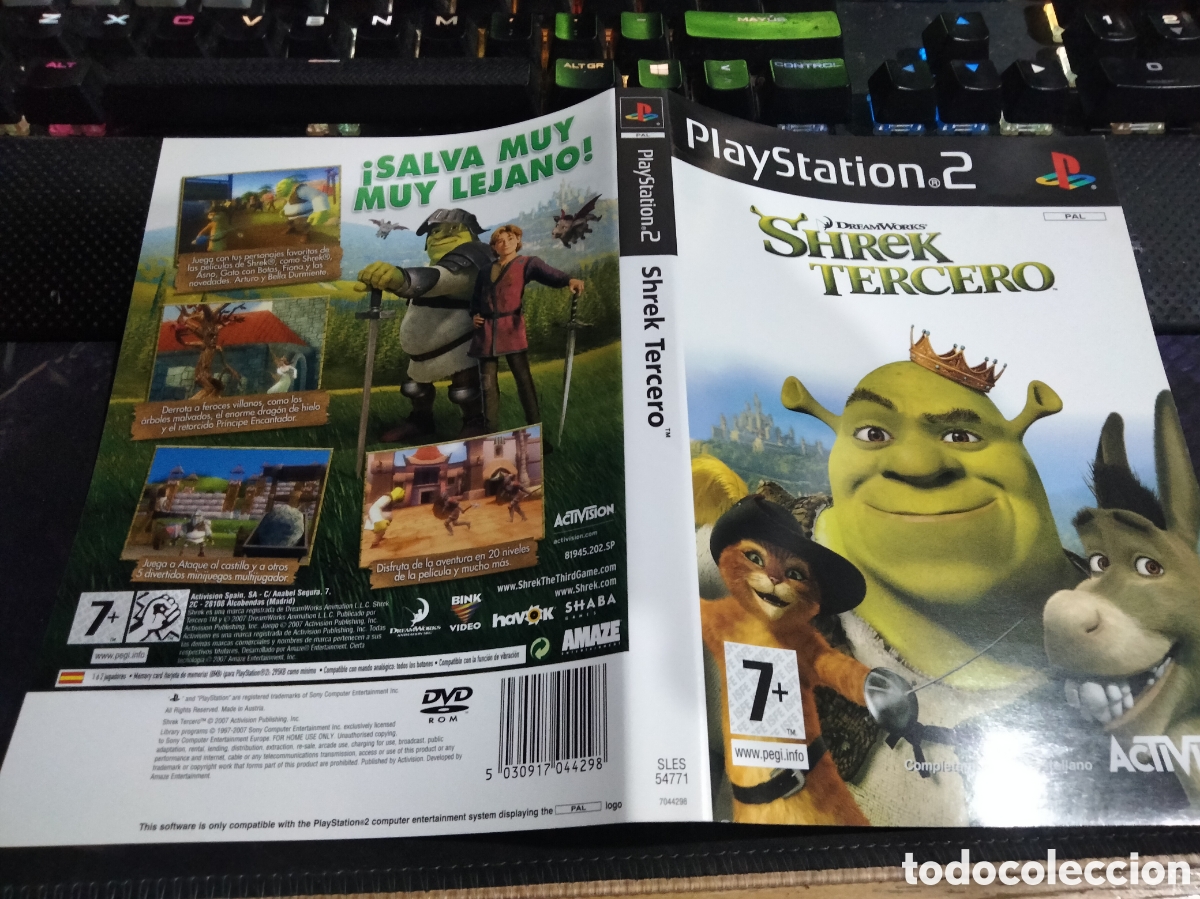 Videojuegos y consolas: Car&aacute;tula Shrek tercero ps2 - Foto 1