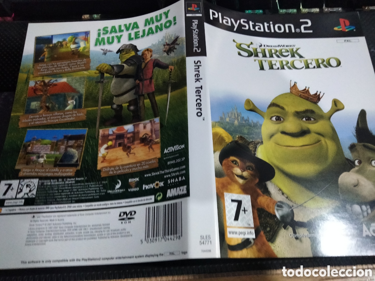 Videojuegos y consolas: Car&aacute;tula Shrek tercero ps2 - Foto 1