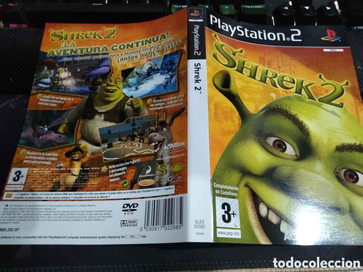 Videojuegos y consolas: Car&aacute;tula Shrek 2 ps2 - Foto 1