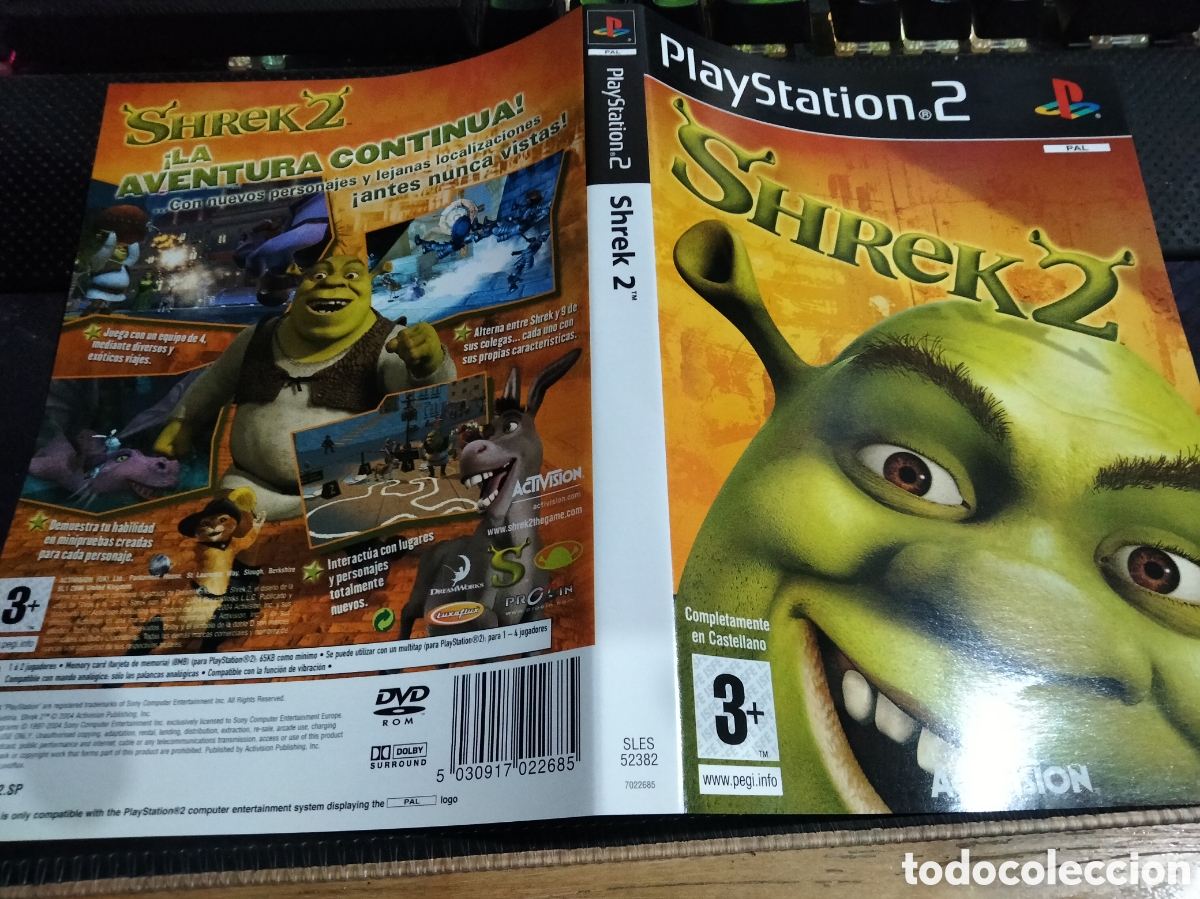 Videojuegos y consolas: Car&aacute;tula Shrek 2 ps2 - Foto 1