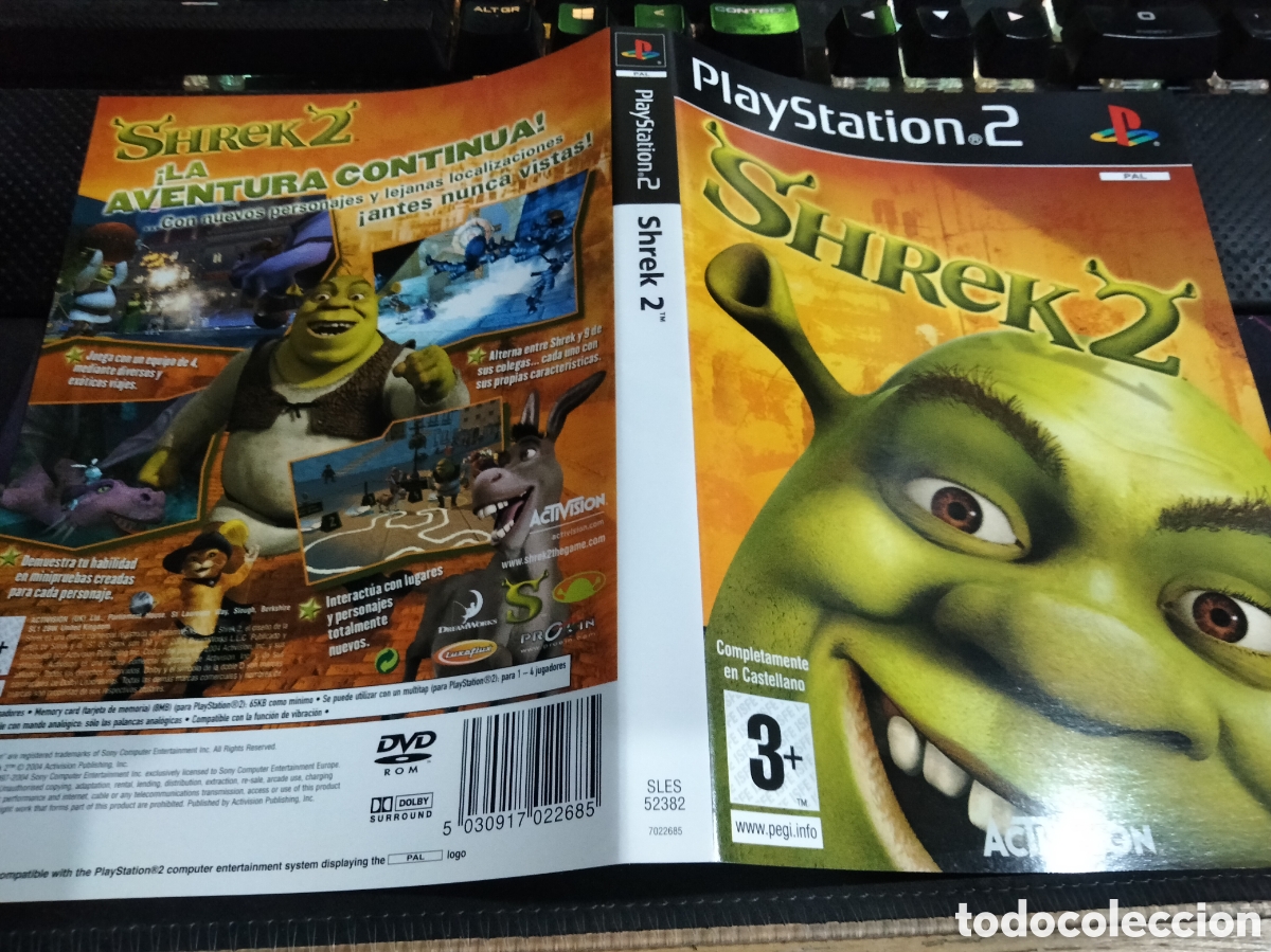 Videojuegos y consolas: Car&aacute;tula Shrek 2 ps2 - Foto 1