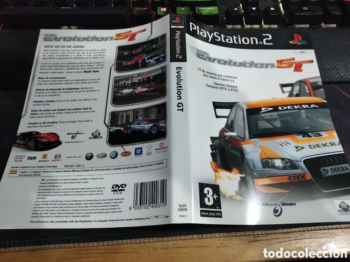 Videojuegos y consolas: Car&aacute;tula Evolution gt ps2 - Foto 1