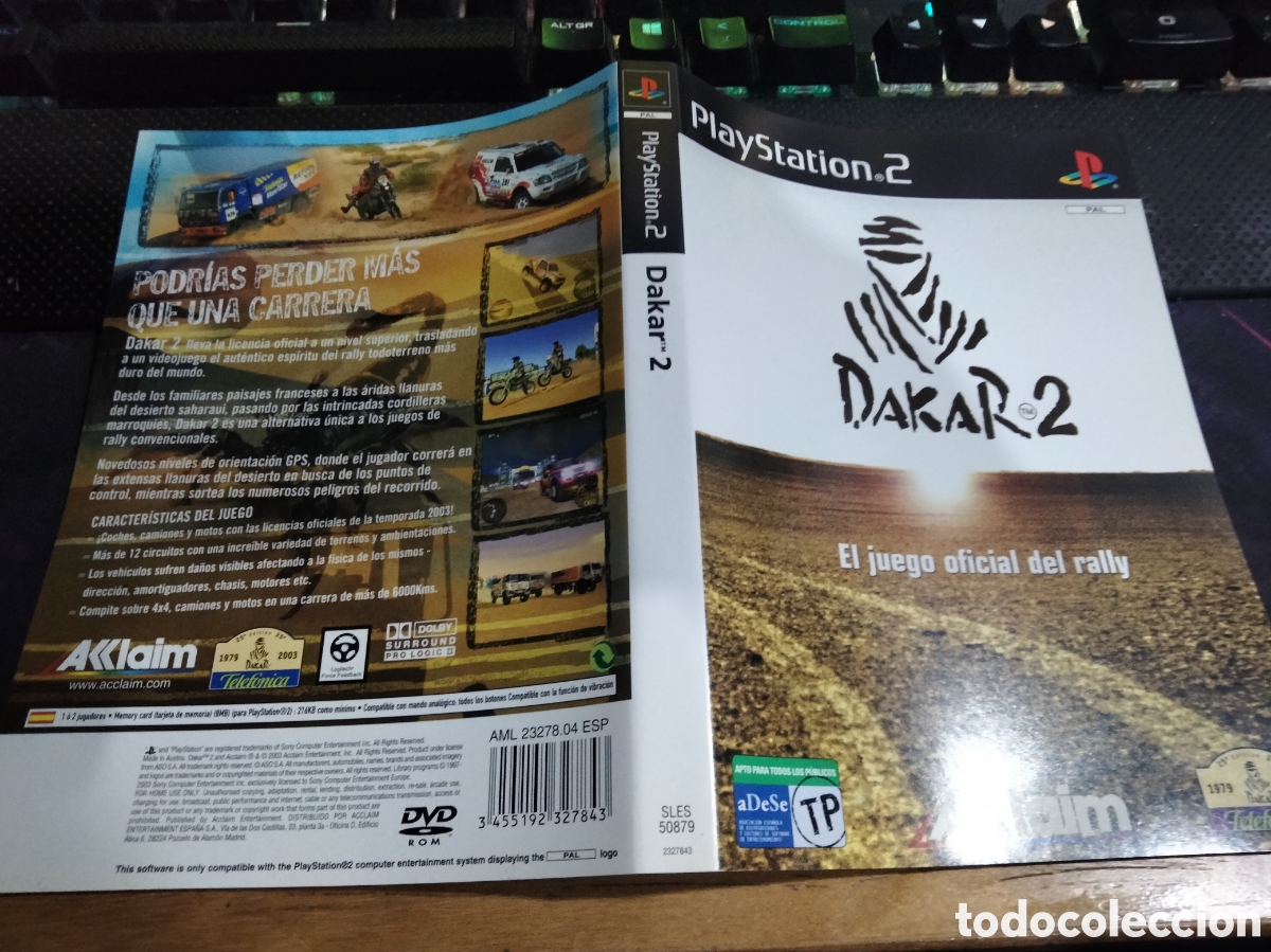 Videojuegos y consolas: Car&aacute;tula Dakar 2 ps2 - Foto 1