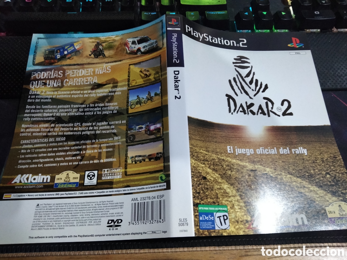 Videojuegos y consolas: Car&aacute;tula Dakar 2 ps2 - Foto 1