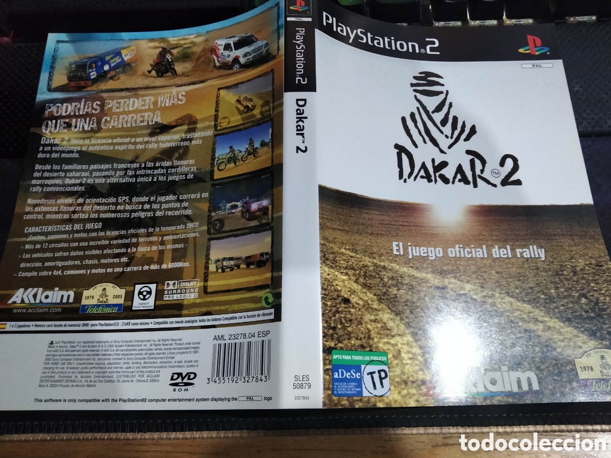 Videojuegos y consolas: Car&aacute;tula Dakar 2 ps2 - Foto 1