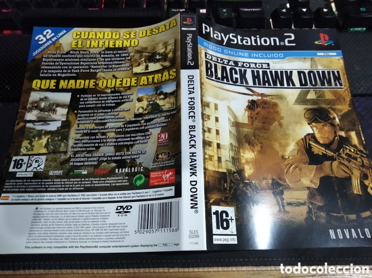 Videojuegos y consolas: Car&aacute;tula delta force black hawk down ps2 - Foto 1