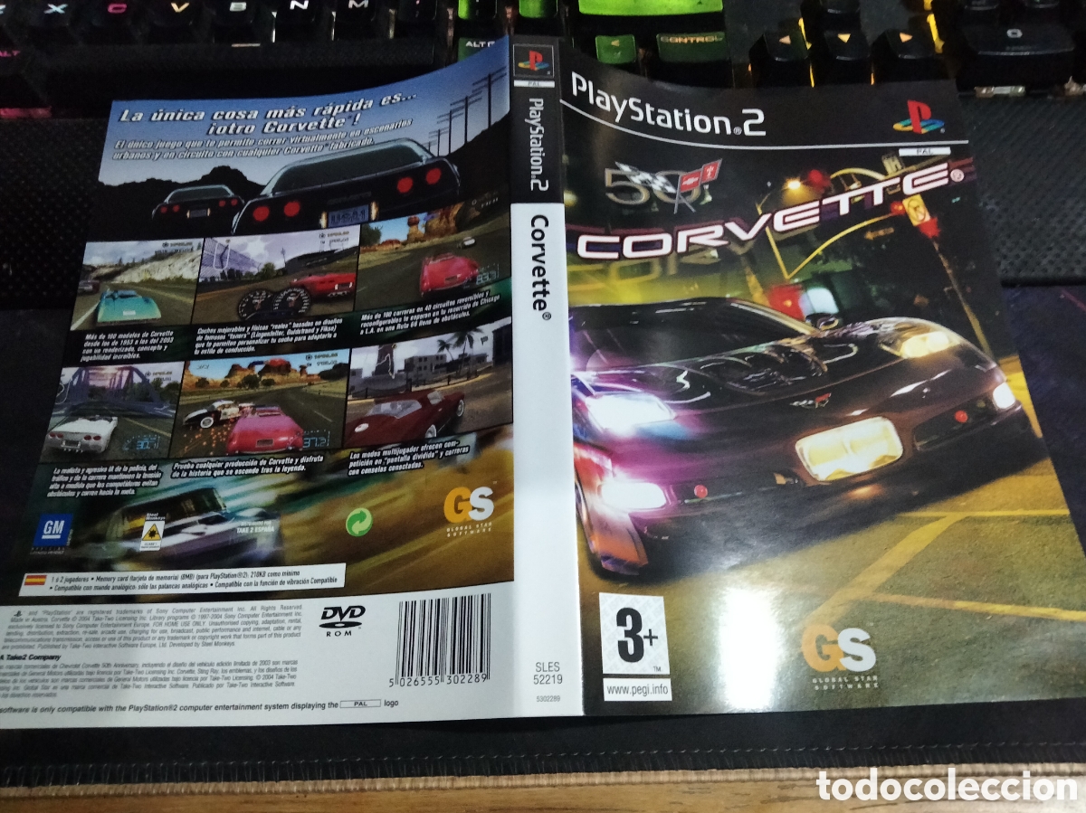 Videojuegos y consolas: Car&aacute;tula Corvette ps2 - Foto 1