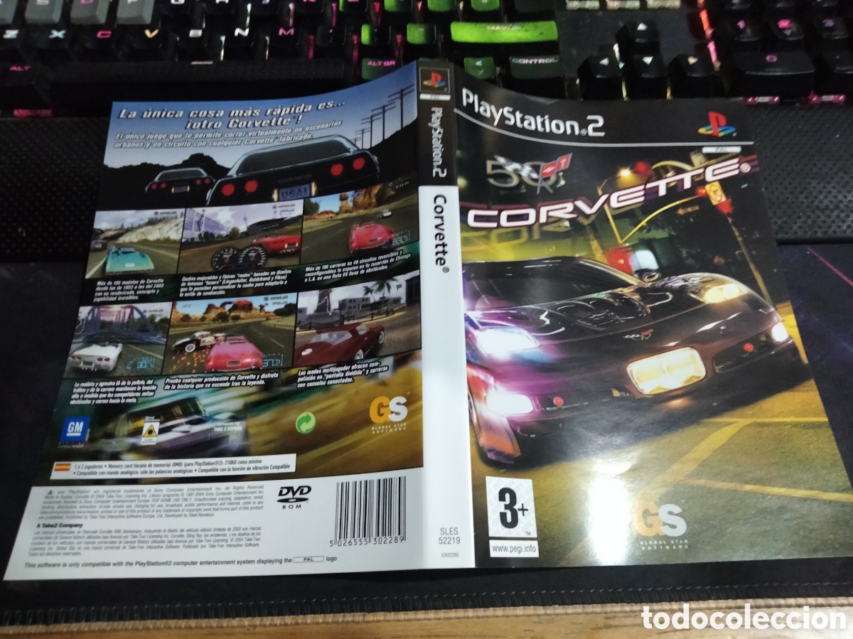 Videojuegos y consolas: Car&aacute;tula Corvette ps2 - Foto 1
