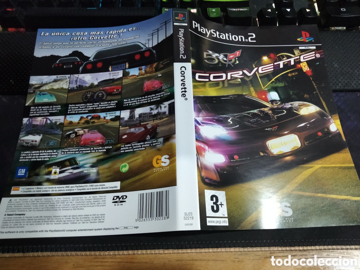 Videojuegos y consolas: Car&aacute;tula Corvette ps2 - Foto 1