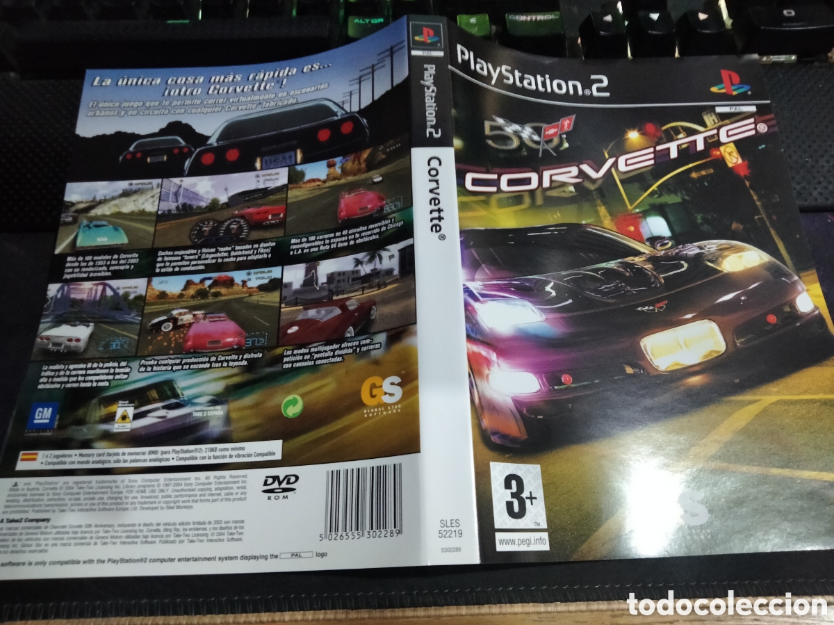 Videojuegos y consolas: Car&aacute;tula Corvette ps2 - Foto 1