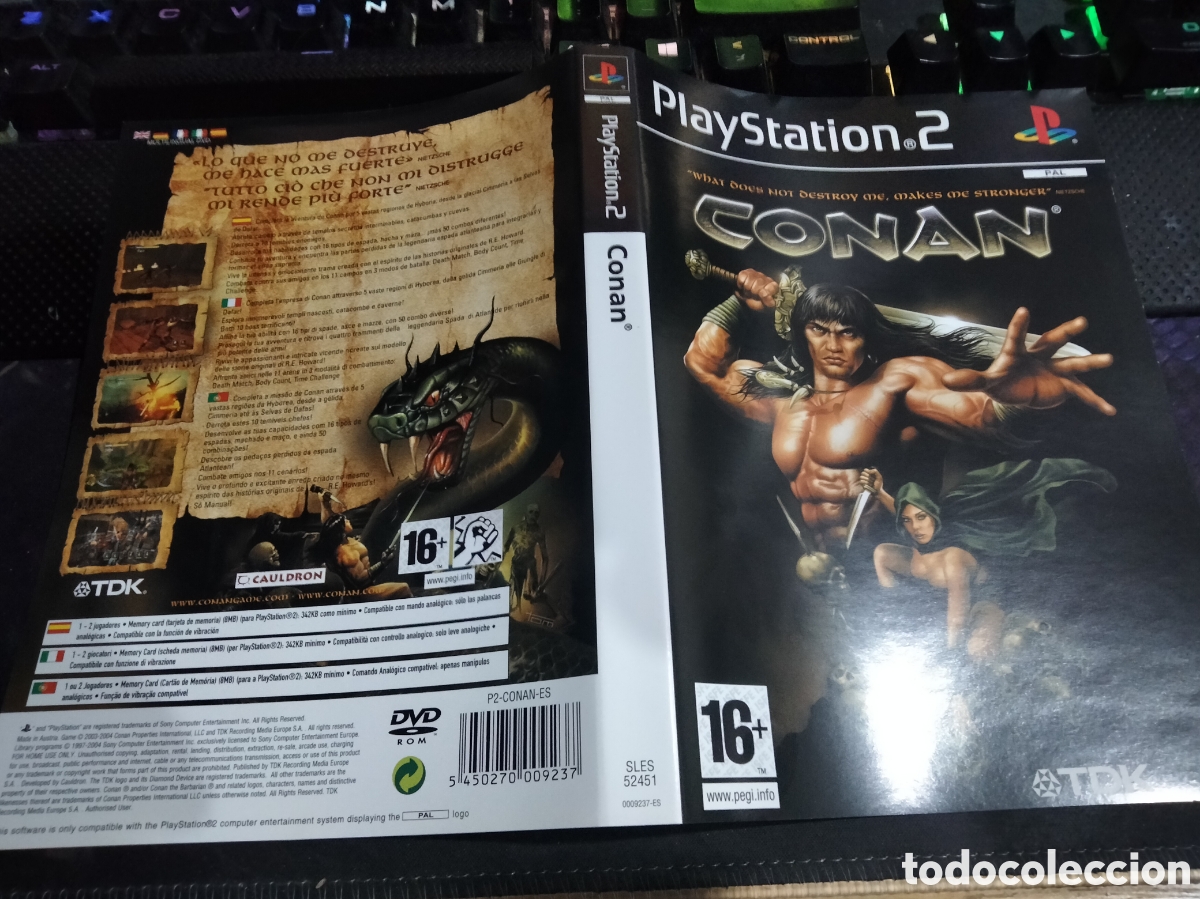 Videojuegos y consolas: Car&aacute;tula Conan ps2 - Foto 1