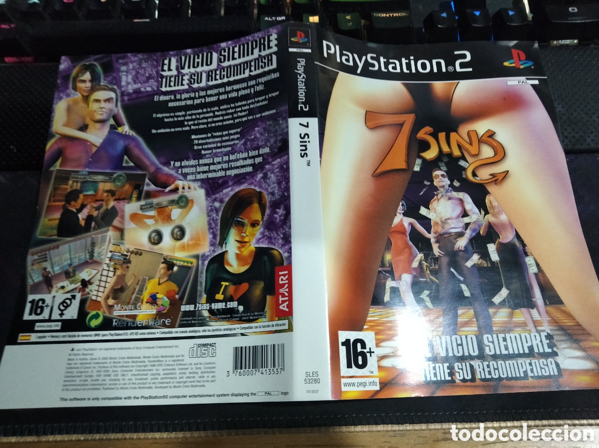 Videojuegos y consolas: Car&aacute;tula 7 sins ps2 - Foto 1