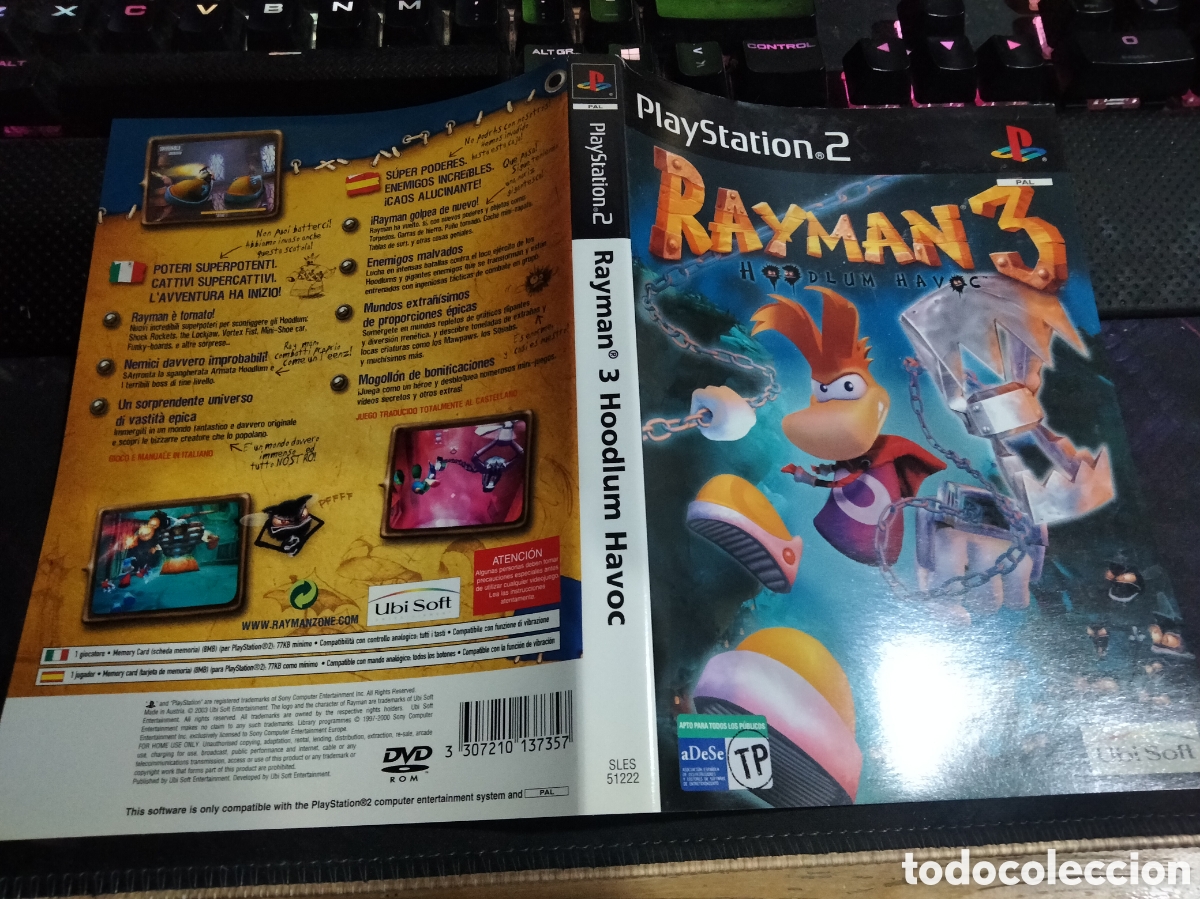 Videojuegos y consolas: Car&aacute;tula Rayman 3 ps2 - Foto 1