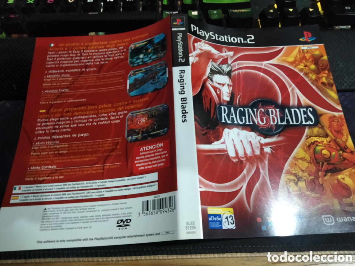 Videojuegos y consolas: Car&aacute;tula Raging Blades ps2 - Foto 1