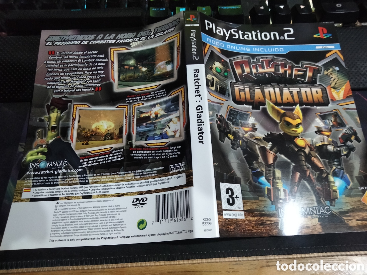 Videojuegos y consolas: Car&aacute;tula ratchet Gladiator ps2 - Foto 1