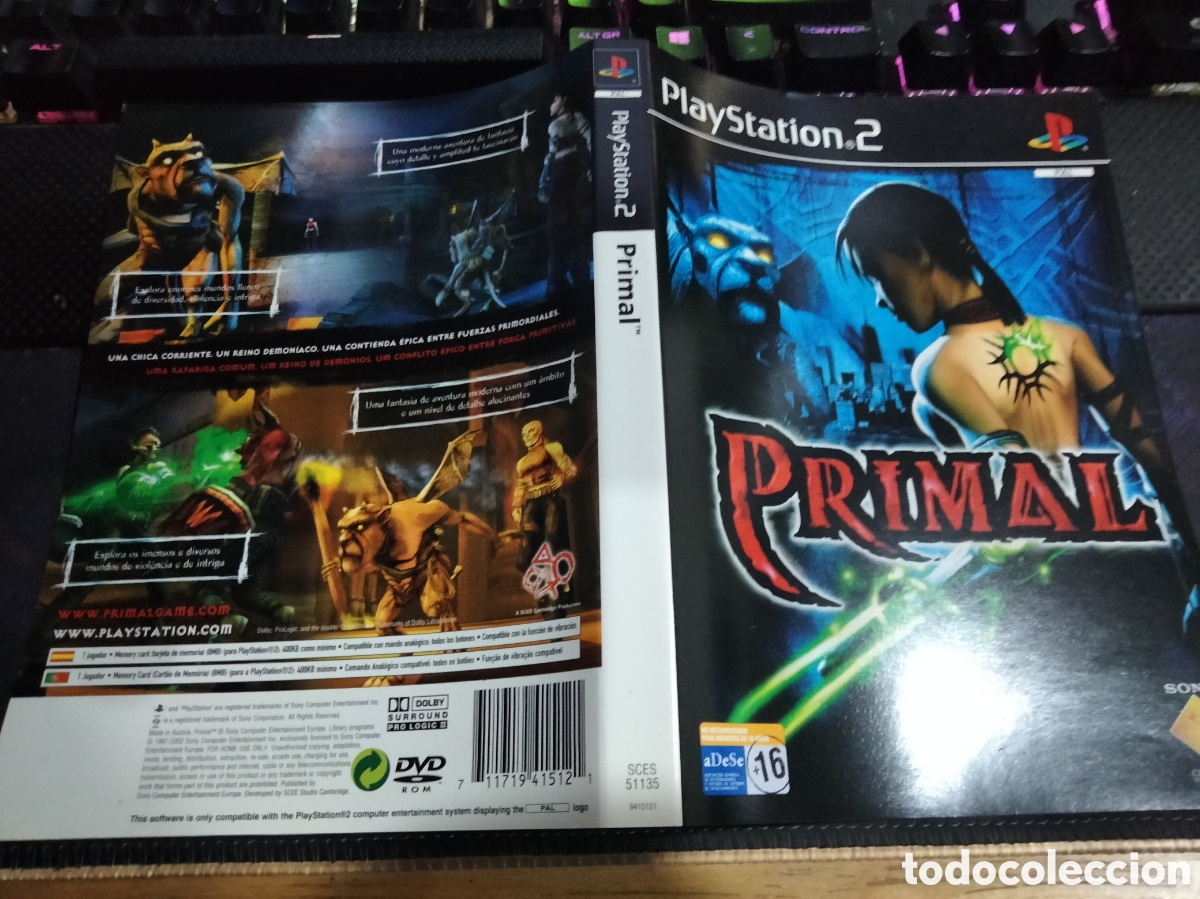 Videojuegos y consolas: Car&aacute;tula primal ps2 - Foto 1