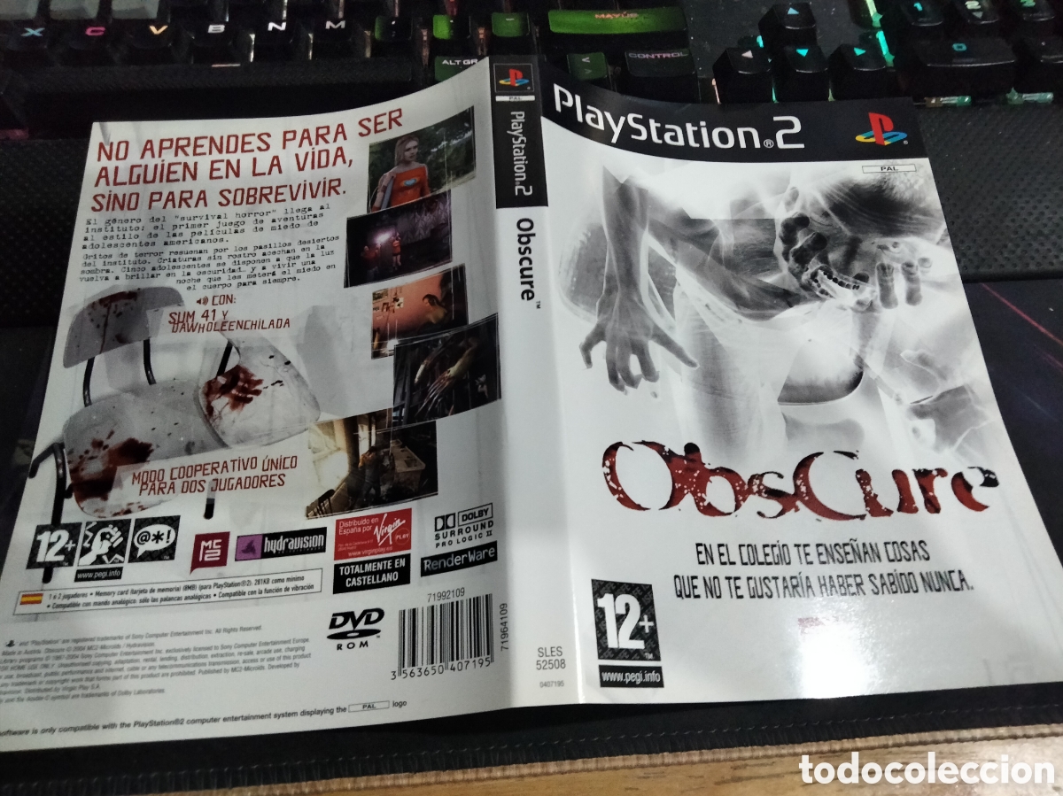 Videojuegos y consolas: Car&aacute;tula obscure ps2 - Foto 1