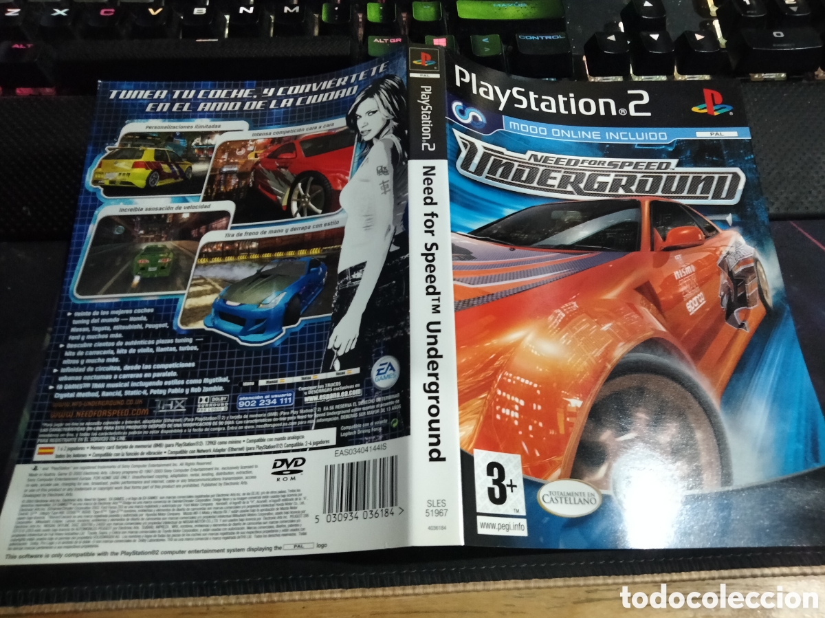 Videojuegos y consolas: Caratula need for speed underground ps2 - Foto 1