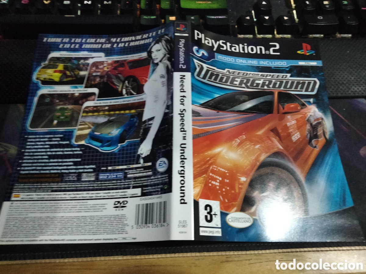 Videojuegos y consolas: Car&aacute;tula need for speed underground ps2 - Foto 1
