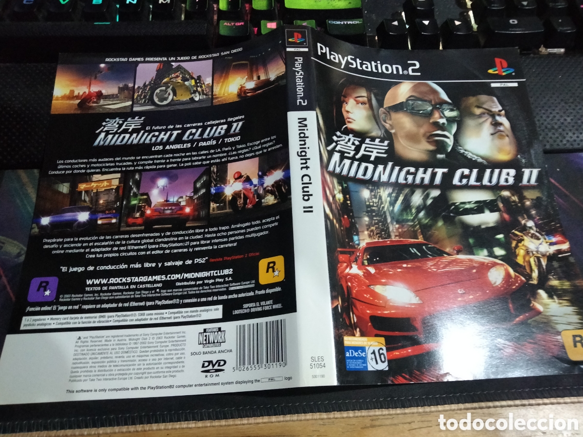 Videojuegos y consolas: Car&aacute;tula midnight club 2 ps2 - Foto 1