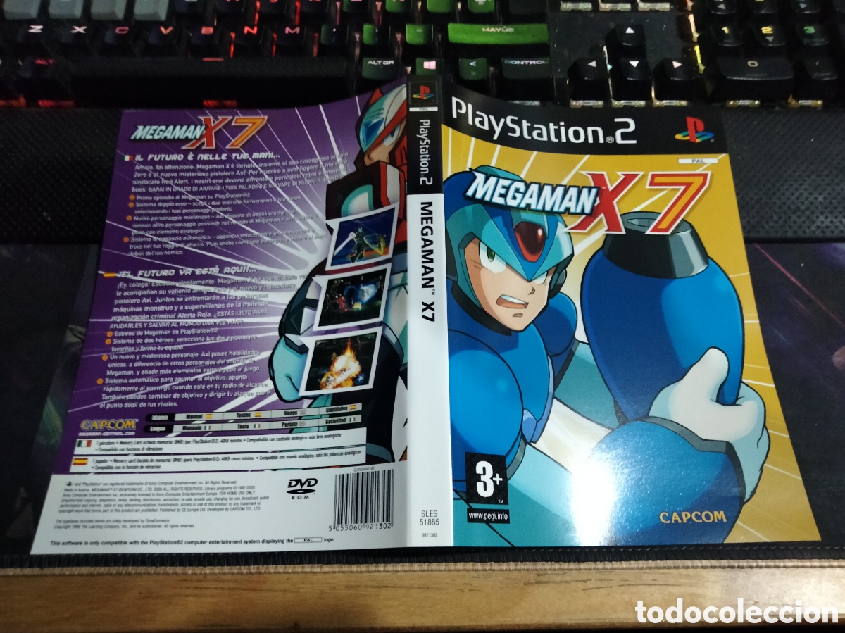 Videojuegos y consolas: Car&aacute;tula MegaMan x7 ps2 - Foto 1