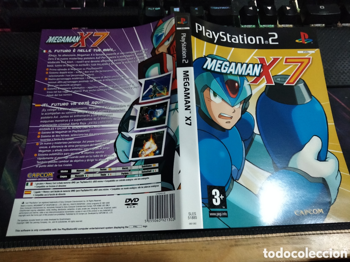 Videojuegos y consolas: Car&aacute;tula MegaMan x7 ps2 - Foto 1