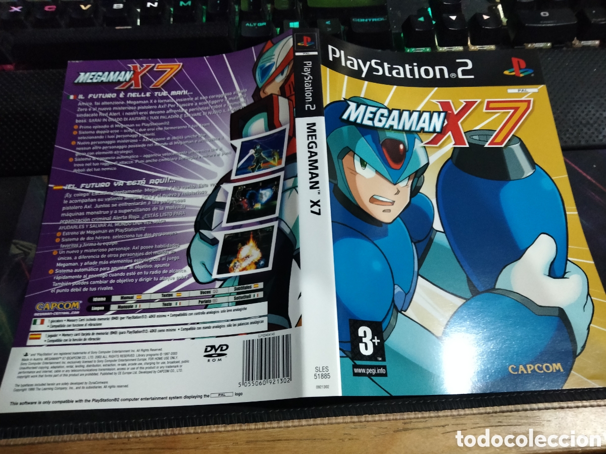 Videojuegos y consolas: Car&aacute;tula MegaMan x7 ps2 - Foto 1