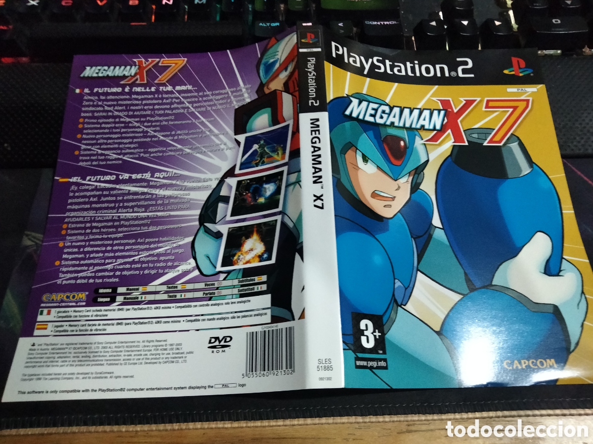 Videojuegos y consolas: Car&aacute;tula MegaMan x7 ps2 - Foto 1