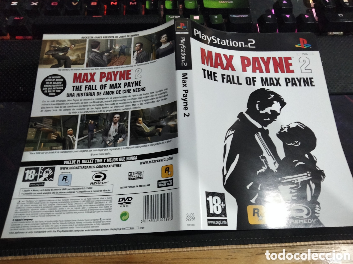 Videojuegos y consolas: Car&aacute;tula Max Payne 2 ps2 - Foto 1