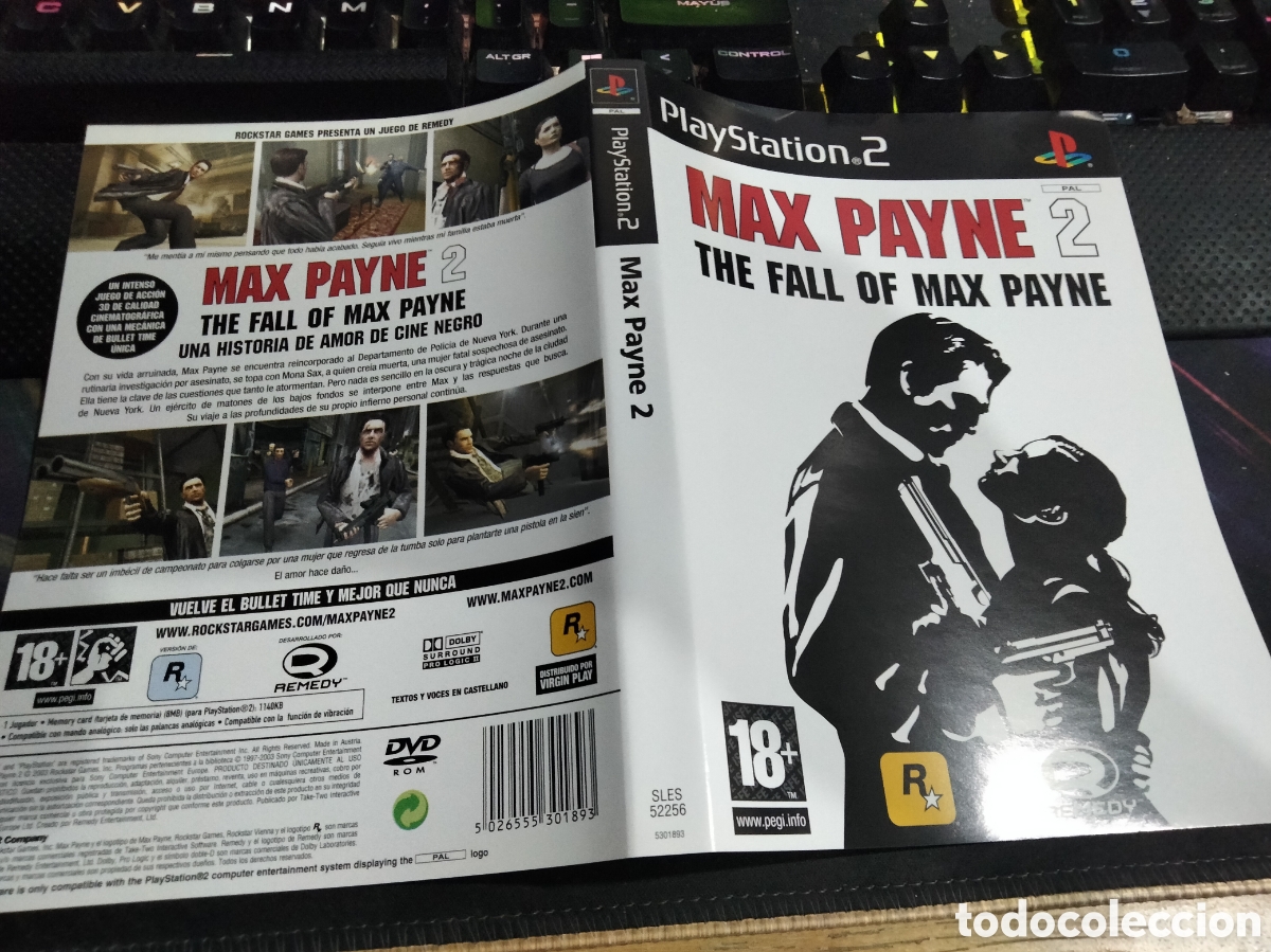 Videojuegos y consolas: Car&aacute;tula Max Payne 2 ps2 - Foto 1