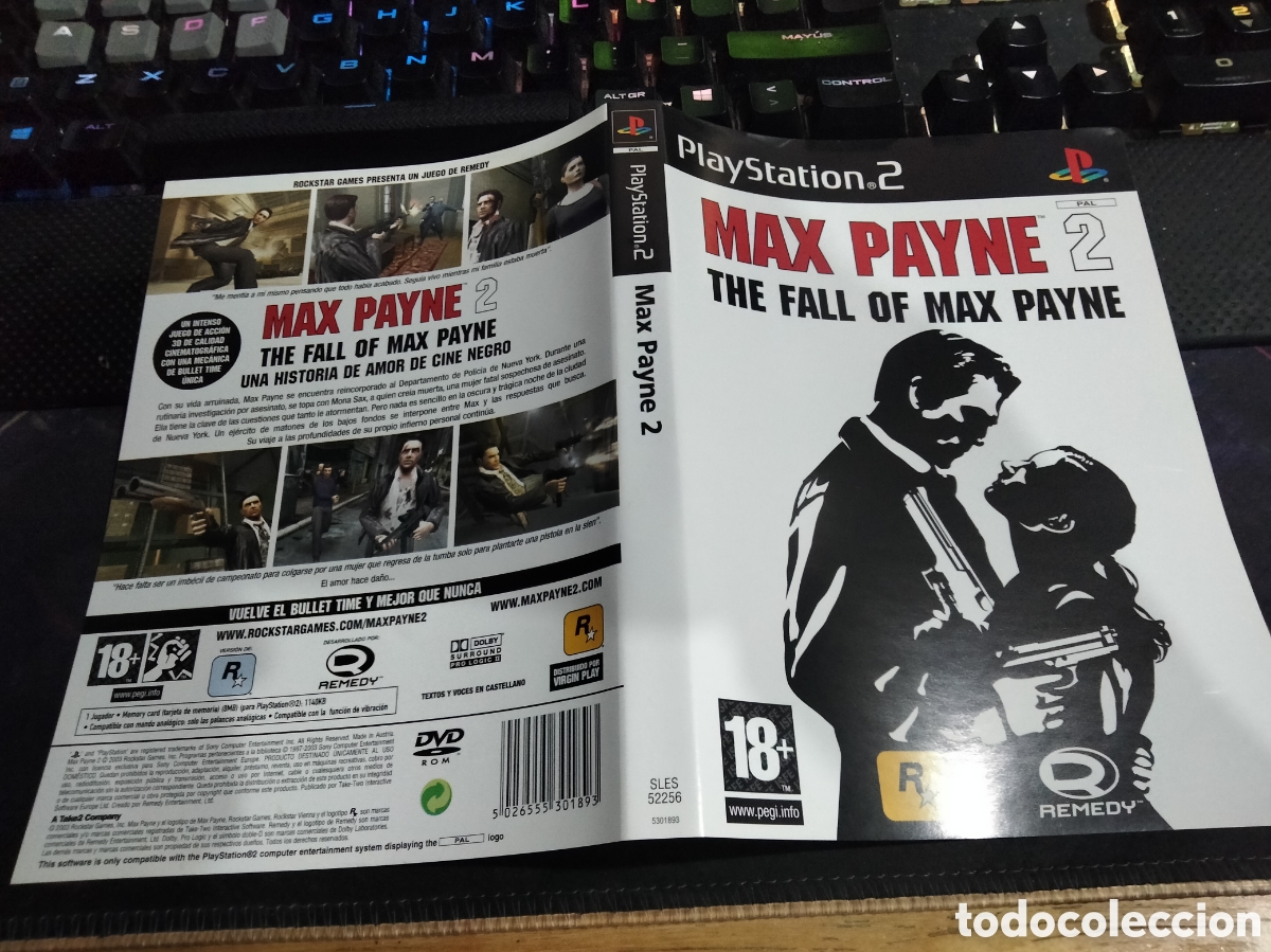 Videojuegos y consolas: Car&aacute;tula Max Payne 2 ps2 - Foto 1