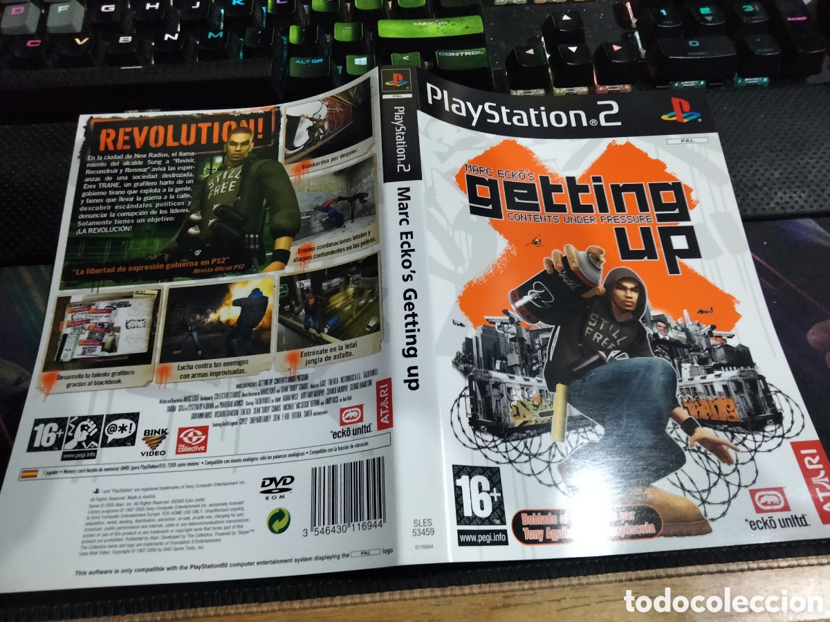 Videojuegos y consolas: Car&aacute;tula getting Up ps2 - Foto 1