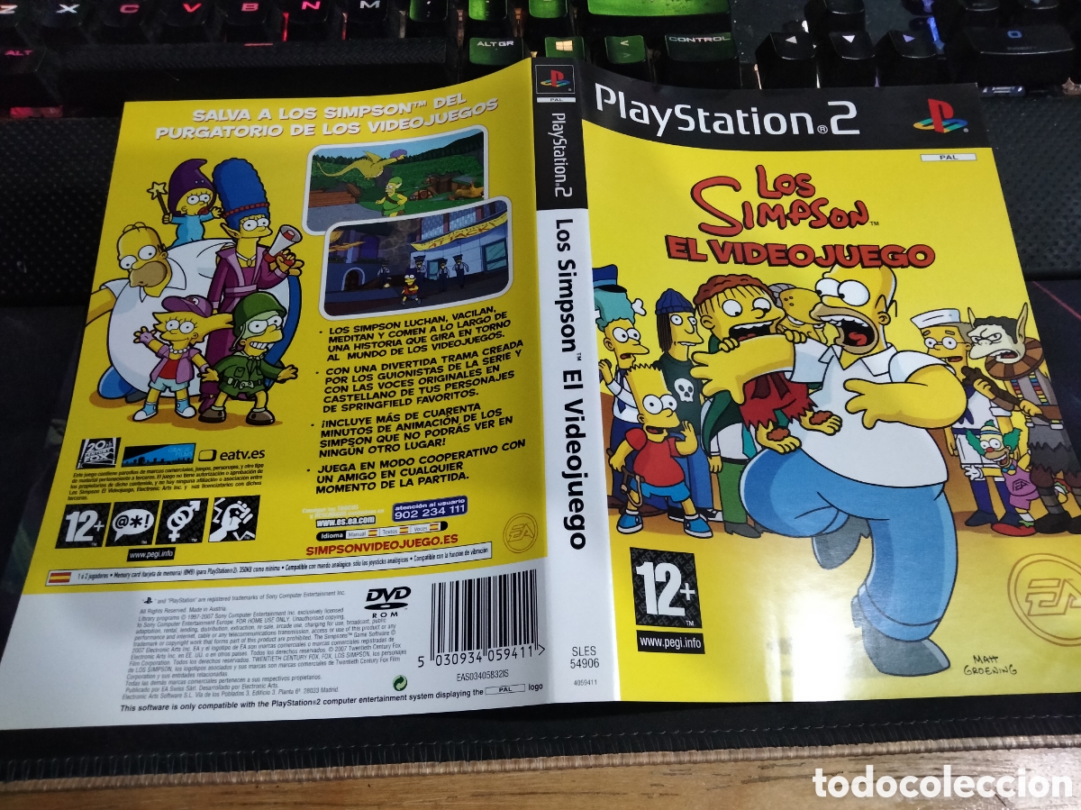 Videojuegos y consolas: Caratula los Simpson el videojuego ps2 - Foto 1