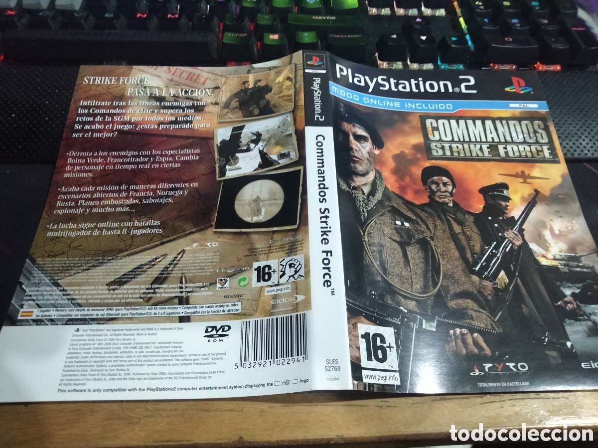Videojuegos y consolas: Car&aacute;tula commandos strike force ps2 - Foto 1