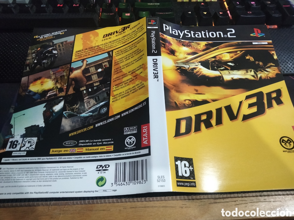 Videojuegos y consolas: Car&aacute;tula driv3r play2 - Foto 1