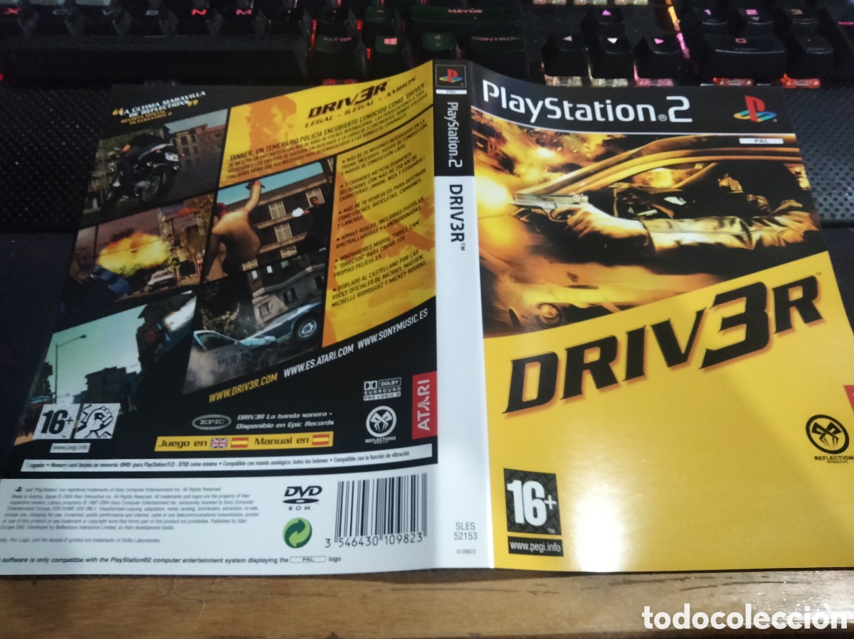 Videojuegos y consolas: Car&aacute;tula driv3r play 2 - Foto 1
