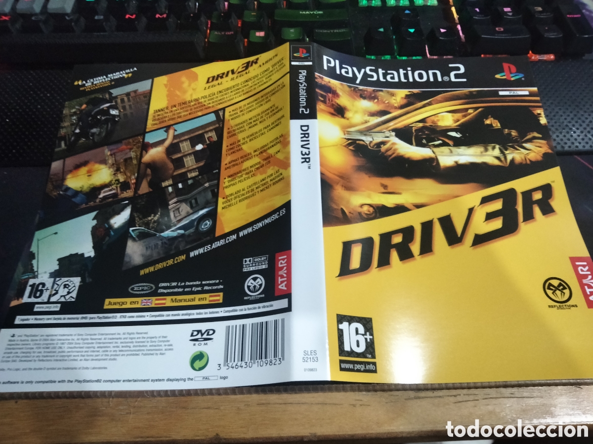 Videojuegos y consolas: Car&aacute;tula driv3r play 2 - Foto 1