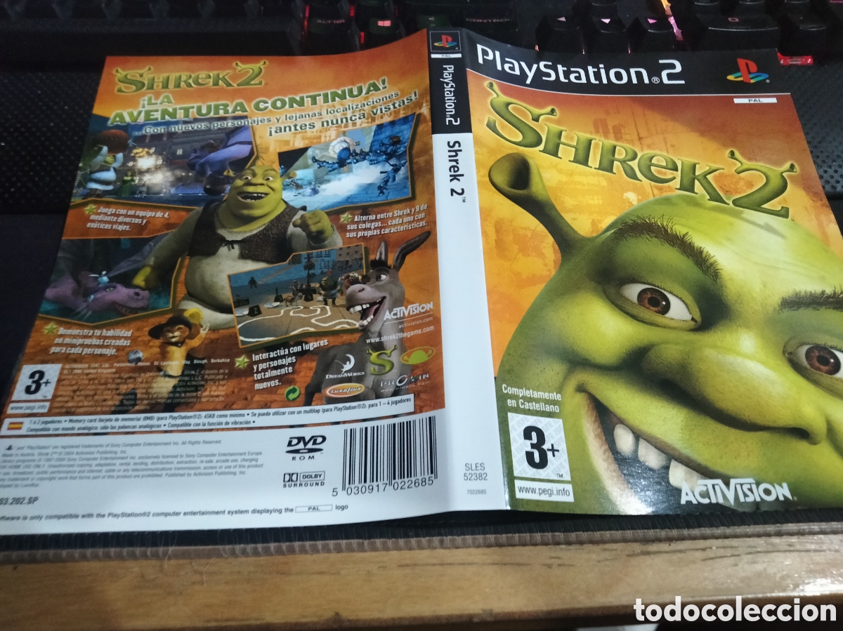 Videojuegos y consolas: Car&aacute;tula Shrek 2 ps2 - Foto 1
