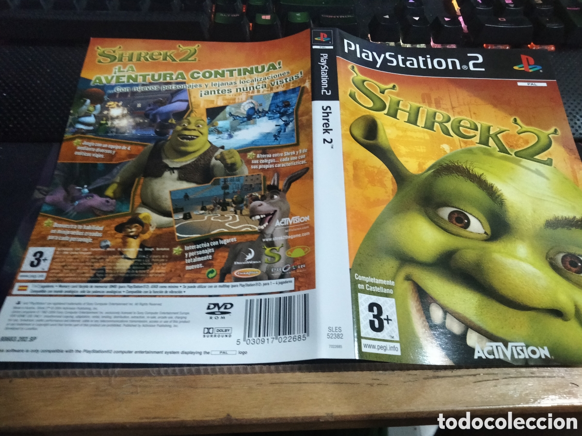 Videojuegos y consolas: Car&aacute;tula Shrek 2 ps2 - Foto 1