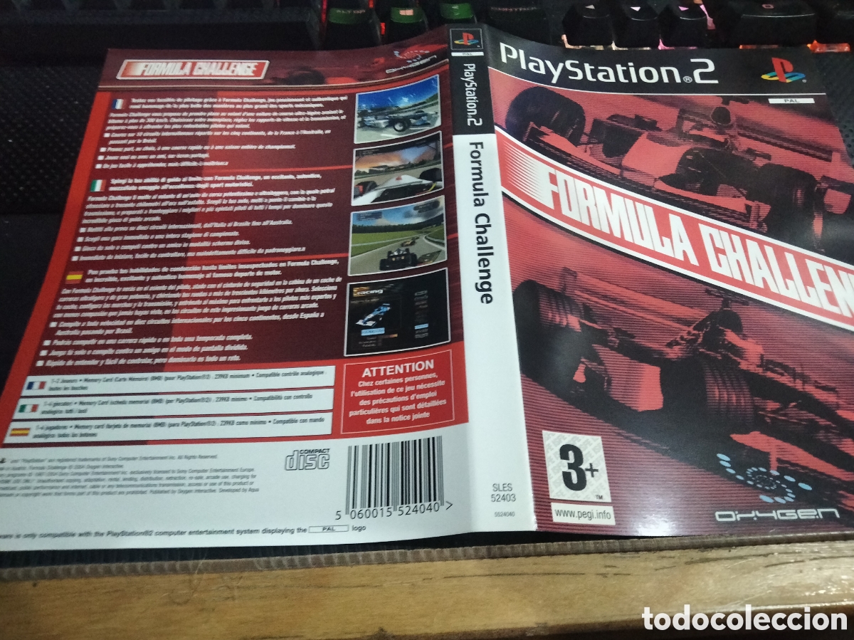 Videojuegos y consolas: Car&aacute;tula formula challenge ps2 - Foto 1