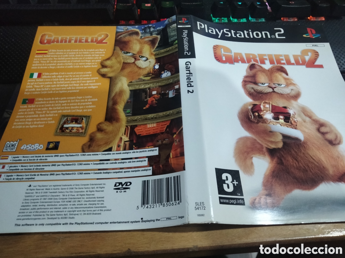Videojuegos y consolas: Car&aacute;tula Garfield 2 ps2 - Foto 1