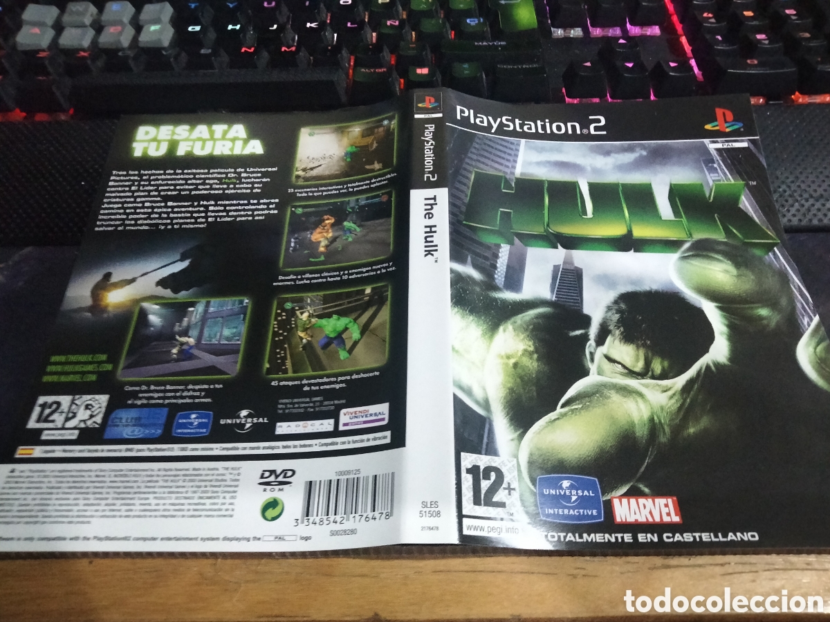 Videojuegos y consolas: Car&aacute;tula Hulk play 2 - Foto 1