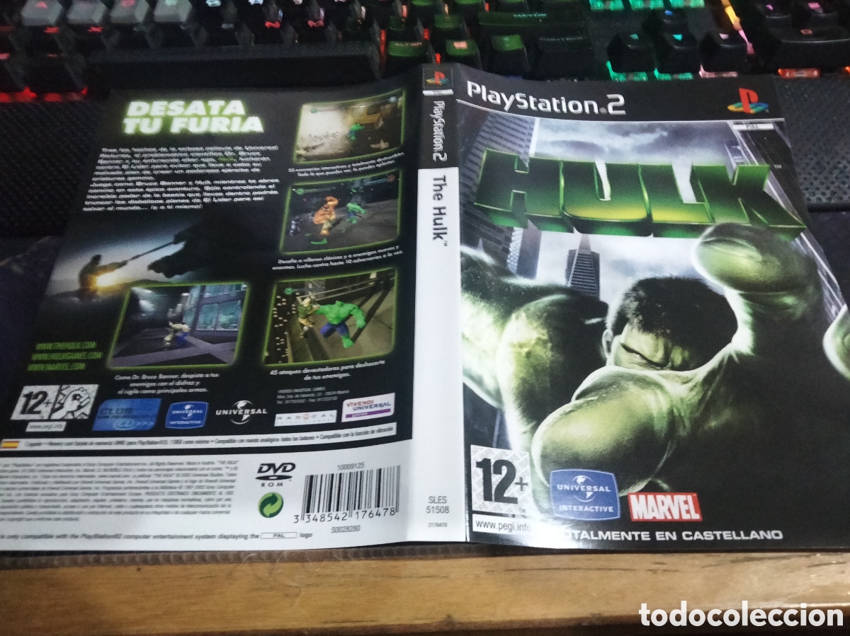 Videojuegos y consolas: Car&aacute;tula Hulk play 2 - Foto 1