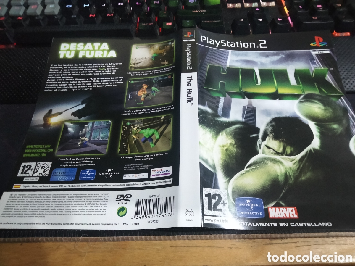 Videojuegos y consolas: Car&aacute;tula Hulk play 2 - Foto 1